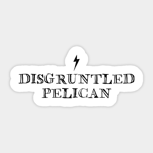 Disgruntled Pelican Sticker by pumpkinandhoneybunny